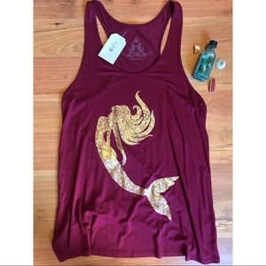 CWU Maroon Golden Mermaid Tank